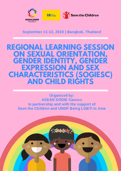 Regional Learning Session on Sexual Orientation, Gender Identity, Gender Expression, and Sex Characteristics (SOGIESC) and Child Rights